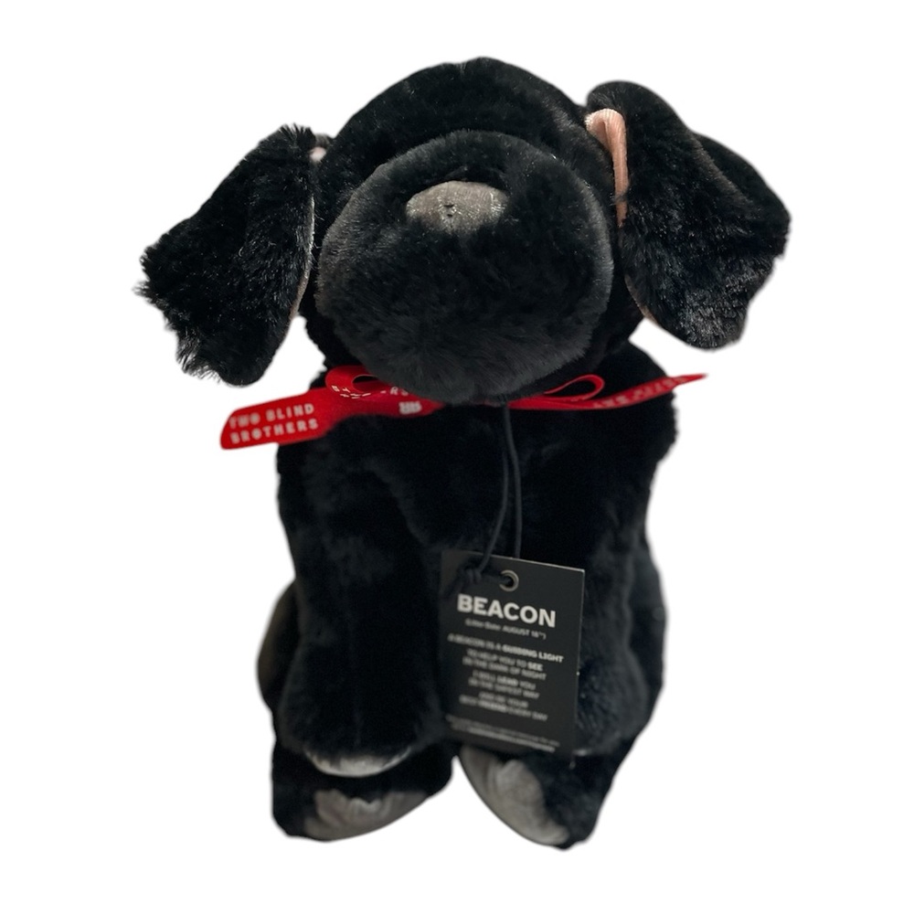 Two Blind Brothers Beacon the Guide Dog Soft Floppy Black Lab Plush Animal Lovey